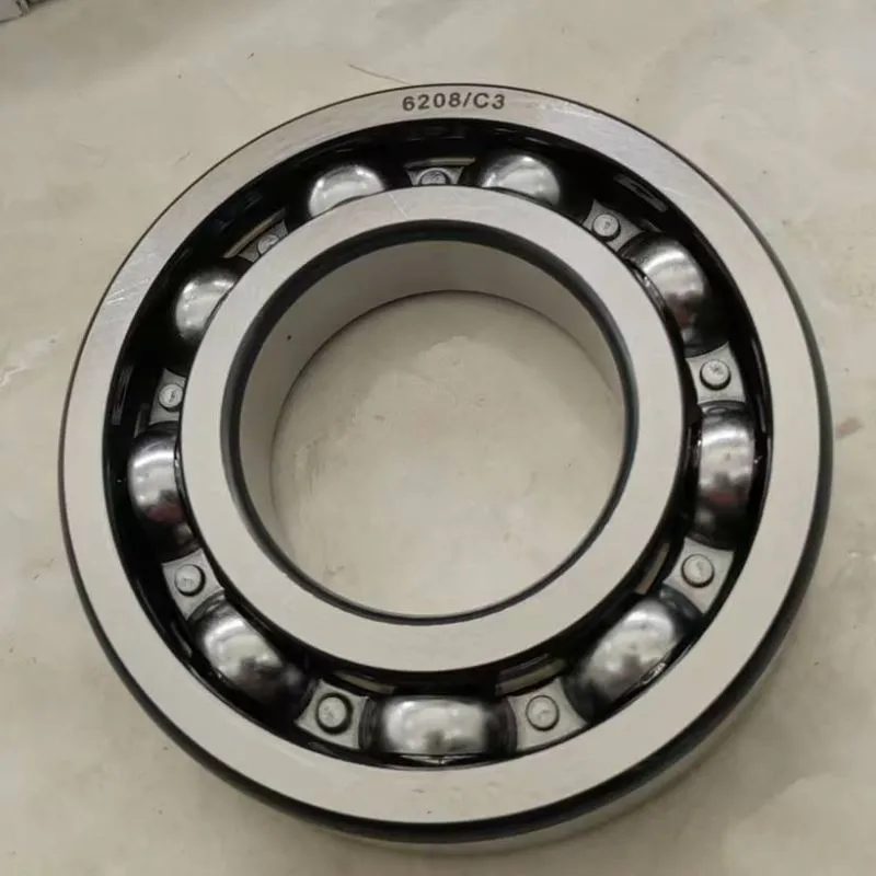 6208 C3シールなしの深い溝のボールベアリング